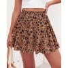 imageBTFBM Summer Skirts for Women 2026 High Waist Flowy Shorts Underneath Boho Tiered Floral Tennis Skorts Casual Mini SkirtFloral Khaki Black