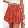 imageBTFBM Summer Skirts for Women 2026 High Waist Flowy Shorts Underneath Boho Tiered Floral Tennis Skorts Casual Mini SkirtFloral Red White