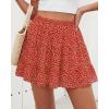 imageBTFBM Summer Skirts for Women 2026 High Waist Flowy Shorts Underneath Boho Tiered Floral Tennis Skorts Casual Mini SkirtFloral Red White