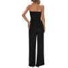 imageBTFBM Two Piece Sets For Women Summer Ribbed Strapless Twist Knot Tube Top Pants Set Casual 2026 Beach Vacation OutfitsBlack