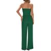 imageBTFBM Two Piece Sets For Women Summer Ribbed Strapless Twist Knot Tube Top Pants Set Casual 2026 Beach Vacation OutfitsGreen