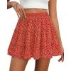 imageBTFBM Summer Skirts for Women 2026 High Waist Flowy Shorts Underneath Boho Tiered Floral Tennis Skorts Casual Mini SkirtFloral Red White