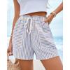 imageBTFBM Casual Striped Shorts for Women 2026 Spring Summer Elastic Waist Y2K Lounge Pajama Vacation Beach PJ Bottoms ClothesBlue