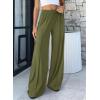 imageBTFBM Palazzo Pants for Women 2026 Spring Summer Casual Lounge Pants High Waist Flowy Trousers Baggy Wide Leg PantsArmy Green