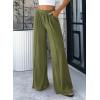 imageBTFBM Palazzo Pants for Women 2026 Spring Summer Casual Lounge Pants High Waist Flowy Trousers Baggy Wide Leg PantsArmy Green