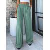 imageBTFBM Palazzo Pants for Women 2026 Spring Summer Casual Lounge Pants High Waist Flowy Trousers Baggy Wide Leg PantsBean Green