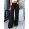 imageBTFBM Palazzo Pants for Women 2026 Spring Summer Casual Lounge Pants High Waist Flowy Trousers Baggy Wide Leg PantsBlack