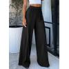 imageBTFBM Palazzo Pants for Women 2026 Spring Summer Casual Lounge Pants High Waist Flowy Trousers Baggy Wide Leg PantsBlack