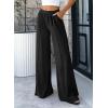 imageBTFBM Palazzo Pants for Women 2026 Spring Summer Casual Lounge Pants High Waist Flowy Trousers Baggy Wide Leg PantsBlack