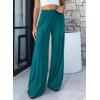 imageBTFBM Palazzo Pants for Women 2026 Spring Summer Casual Lounge Pants High Waist Flowy Trousers Baggy Wide Leg PantsLake Blue