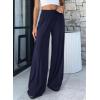 imageBTFBM Palazzo Pants for Women 2026 Spring Summer Casual Lounge Pants High Waist Flowy Trousers Baggy Wide Leg PantsNavy