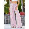 imageBTFBM Striped Wide Leg Pants for Women Spring Summer 2026 Drawstring Lounge PJ Beach Bottoms Casual Trousers PocketsLight Pink