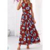 imageBTFBM Summer Dresses for Women 2026 Floral Maxi Dress Sleeveless Mesh Flowy Long Sundress Beach Vacation Clothes PocketsBrown Blue Flower