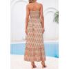 imageBTFBM Summer Dresses for Women 2026 Sleeveless Spaghetti Strap High Waist Boho Beach Vacation Clothes Spring Maxi DressApricot Geometry