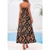 imageBTFBM Summer Dresses for Women 2026 Sleeveless Spaghetti Strap High Waist Boho Beach Vacation Clothes Spring Maxi DressFloral Black Multicolored