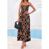 imageBTFBM Summer Dresses for Women 2026 Sleeveless Spaghetti Strap High Waist Boho Beach Vacation Clothes Spring Maxi DressFloral Black Multicolored