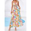 imageBTFBM Summer Dresses for Women 2026 Sleeveless Spaghetti Strap High Waist Boho Beach Vacation Clothes Spring Maxi DressFloral Plaid Multicolored