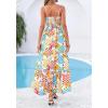 imageBTFBM Summer Dresses for Women 2026 Sleeveless Spaghetti Strap High Waist Boho Beach Vacation Clothes Spring Maxi DressFloral Plaid Multicolored