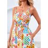 imageBTFBM Summer Dresses for Women 2026 Sleeveless Spaghetti Strap High Waist Boho Beach Vacation Clothes Spring Maxi DressFloral Plaid Multicolored