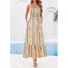 imageBTFBM Summer Dresses for Women 2026 Sleeveless Spaghetti Strap High Waist Boho Beach Vacation Clothes Spring Maxi DressPrint Green Yellow
