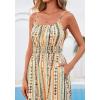 imageBTFBM Summer Dresses for Women 2026 Sleeveless Spaghetti Strap High Waist Boho Beach Vacation Clothes Spring Maxi DressPrint Green Yellow