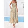 imageBTFBM Summer Dresses for Women 2026 Sleeveless Spaghetti Strap High Waist Boho Beach Vacation Clothes Spring Maxi DressPrint Green Yellow