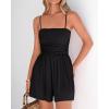 imageBTFBM Summer Rompers For Women 2026 Casual One Piece Spaghetti Strap Sleeveless Shorts Jumpsuit Beach Vacation OutfitsBlack