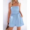 imageBTFBM Summer Rompers For Women 2026 Casual One Piece Spaghetti Strap Sleeveless Shorts Jumpsuit Beach Vacation OutfitsBlue