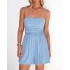 imageBTFBM Summer Rompers For Women 2026 Casual One Piece Spaghetti Strap Sleeveless Shorts Jumpsuit Beach Vacation OutfitsBlue