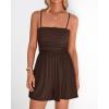 imageBTFBM Summer Rompers For Women 2026 Casual One Piece Spaghetti Strap Sleeveless Shorts Jumpsuit Beach Vacation OutfitsBrown