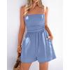 imageBTFBM Summer Rompers For Women 2026 Casual One Piece Spaghetti Strap Sleeveless Shorts Jumpsuit Beach Vacation OutfitsDark Blue