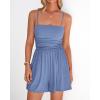 imageBTFBM Summer Rompers For Women 2026 Casual One Piece Spaghetti Strap Sleeveless Shorts Jumpsuit Beach Vacation OutfitsDark Blue