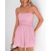 imageBTFBM Summer Rompers For Women 2026 Casual One Piece Spaghetti Strap Sleeveless Shorts Jumpsuit Beach Vacation OutfitsPink