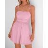 imageBTFBM Summer Rompers For Women 2026 Casual One Piece Spaghetti Strap Sleeveless Shorts Jumpsuit Beach Vacation OutfitsPink