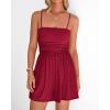 imageBTFBM Summer Rompers For Women 2026 Casual One Piece Spaghetti Strap Sleeveless Shorts Jumpsuit Beach Vacation OutfitsRed