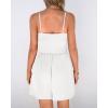 imageBTFBM Summer Rompers For Women 2026 Casual One Piece Spaghetti Strap Sleeveless Shorts Jumpsuit Beach Vacation OutfitsWhite