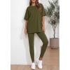 imageBTFBM Two Piece Lounge Set Women 2026 Spring Casual Oversized Shirts Leggings Matching Workout Airport Travel OutfitsArmy Green