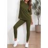 imageBTFBM Two Piece Lounge Set Women 2026 Spring Casual Oversized Shirts Leggings Matching Workout Airport Travel OutfitsArmy Green