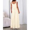 imageBTFBM Women Summer Square Neck Maxi Dress Spring 2026 Elegant Classy Sleeveless Formal Wedding Guest Cocktail DressesApricot