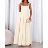 imageBTFBM Women Summer Square Neck Maxi Dress Spring 2026 Elegant Classy Sleeveless Formal Wedding Guest Cocktail DressesApricot