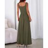 imageBTFBM Women Summer Square Neck Maxi Dress Spring 2026 Elegant Classy Sleeveless Formal Wedding Guest Cocktail DressesArmy Green