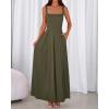 imageBTFBM Women Summer Square Neck Maxi Dress Spring 2026 Elegant Classy Sleeveless Formal Wedding Guest Cocktail DressesArmy Green