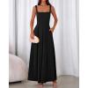 imageBTFBM Women Summer Square Neck Maxi Dress Spring 2026 Elegant Classy Sleeveless Formal Wedding Guest Cocktail DressesBlack