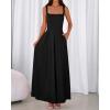 imageBTFBM Women Summer Square Neck Maxi Dress Spring 2026 Elegant Classy Sleeveless Formal Wedding Guest Cocktail DressesBlack