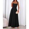 imageBTFBM Women Summer Square Neck Maxi Dress Spring 2026 Elegant Classy Sleeveless Formal Wedding Guest Cocktail DressesBlack
