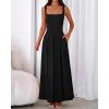 imageBTFBM Women Summer Square Neck Maxi Dress Spring 2026 Elegant Classy Sleeveless Formal Wedding Guest Cocktail DressesBlack