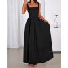 imageBTFBM Women Summer Square Neck Maxi Dress Spring 2026 Elegant Classy Sleeveless Formal Wedding Guest Cocktail DressesBlack