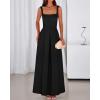 imageBTFBM Women Summer Square Neck Maxi Dress Spring 2026 Elegant Classy Sleeveless Formal Wedding Guest Cocktail DressesBlack