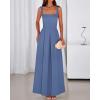imageBTFBM Women Summer Square Neck Maxi Dress Spring 2026 Elegant Classy Sleeveless Formal Wedding Guest Cocktail DressesDusty Blue