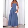 imageBTFBM Women Summer Square Neck Maxi Dress Spring 2026 Elegant Classy Sleeveless Formal Wedding Guest Cocktail DressesDusty Blue